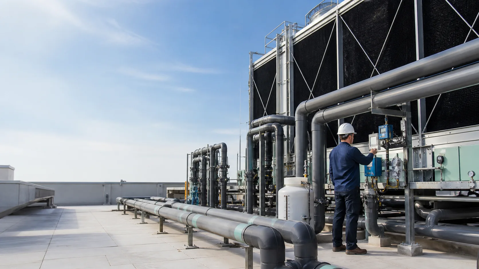 Cooling Tower & Chiller Water Treatment industrial system in Egypt